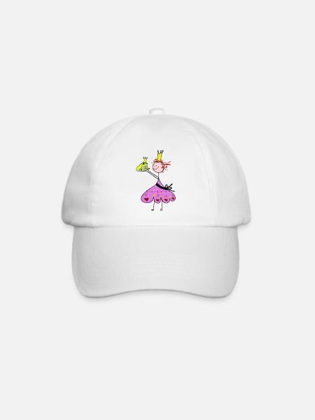 Frosch Prinzessin - Baseballkappe - Weiß/Weiß