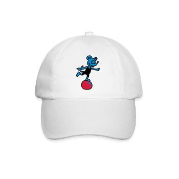 sportliche Maus 3 - Baseballkappe - Weiß/Weiß - Vorne