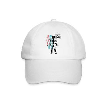 Hohe Kosmonaut Flug Reisen Reise - Baseballkappe - Weiß/Weiß - Vorne