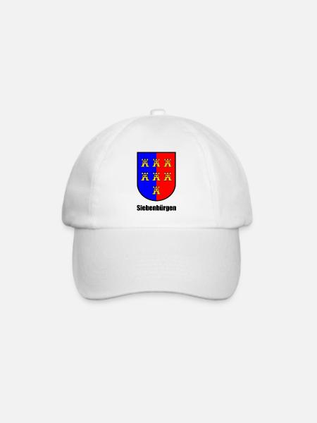 Wappen der Siebenbürger Sachsen "Siebenbürgen" - Baseballkappe - Weiß/Weiß