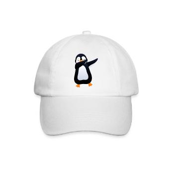 Penguin Dab Dance - Cool Gift - Baseballkappe - Weiß/Weiß - Vorne