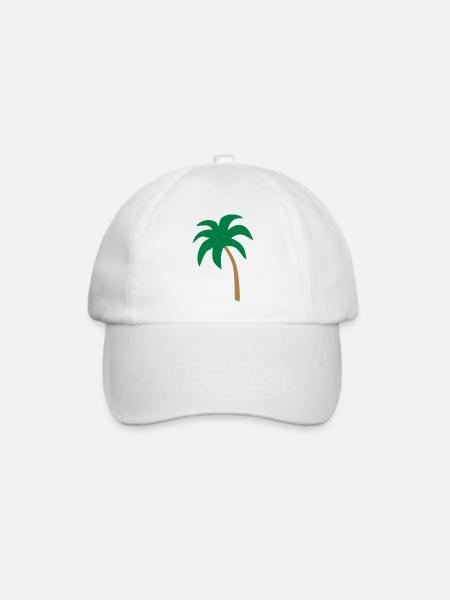 Palme - Baseballkappe - Weiß/Weiß
