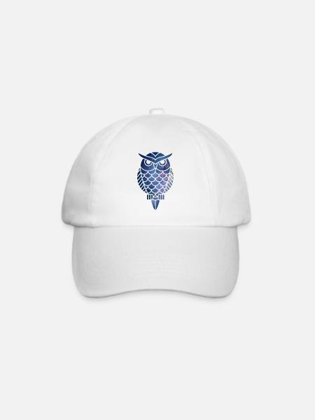 Eule Sterne - Baseballkappe - Weiß/Weiß