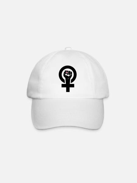 feministin - Baseballkappe - Weiß/Weiß