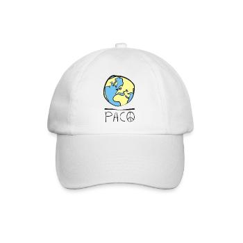 Paco Motiv Welt Frieden - Baseballkappe - Weiß/Weiß - Vorne