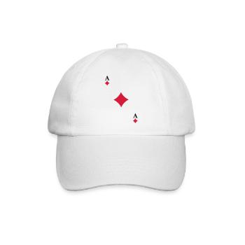 Ace of Diamonds - Baseballkappe - Weiß/Weiß - Vorne