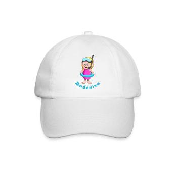Badenixe - Schwimmerin - Baseballkappe - Weiß/Weiß - Vorne
