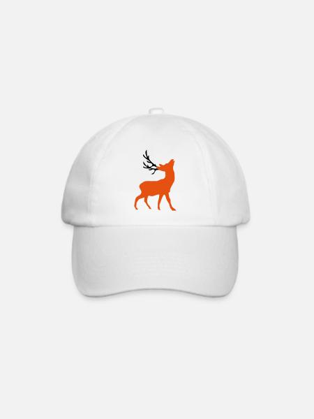 hirsch - Baseballkappe - Weiß/Weiß