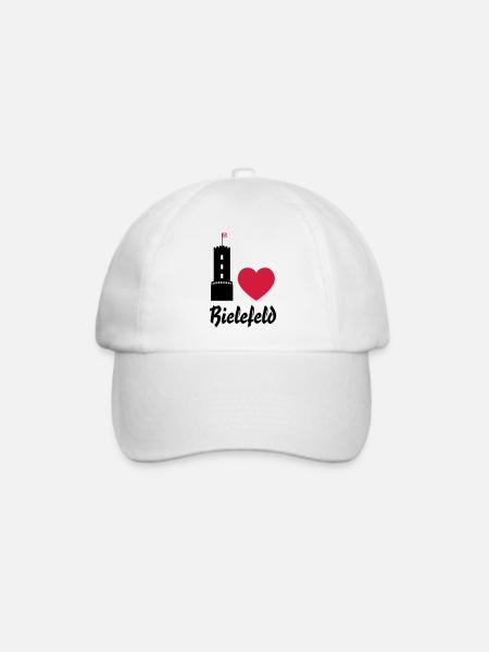 I love Bielefeld - Baseballkappe - Weiß/Weiß