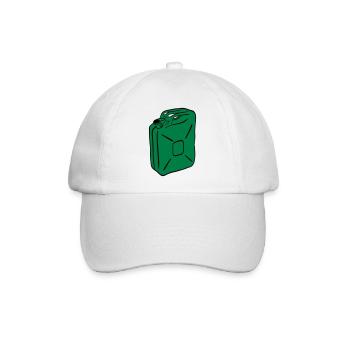Benzin Kanister - Baseballkappe - Weiß/Weiß - Vorne