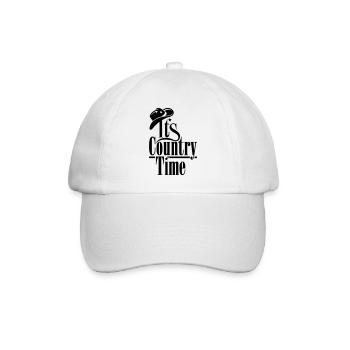 ITS COUNTRY TIME, COWBOYHUT - Baseballkappe - Weiß/Weiß - Vorne