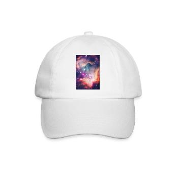 Weltraum Galaxie Design / Universum - Handycase - Baseballkappe - Weiß/Weiß - Vorne
