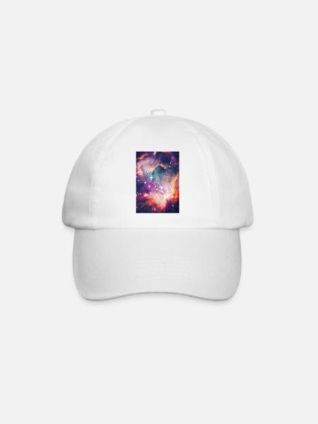 Weltraum Galaxie Design / Universum - Handycase - Baseballkappe - Weiß/Weiß