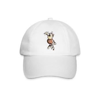 Abenteuerlustiger Affe - Baseballkappe - Weiß/Weiß - Vorne