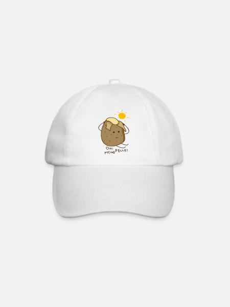 Pellkartoffel - Baseballkappe - Weiß/Weiß
