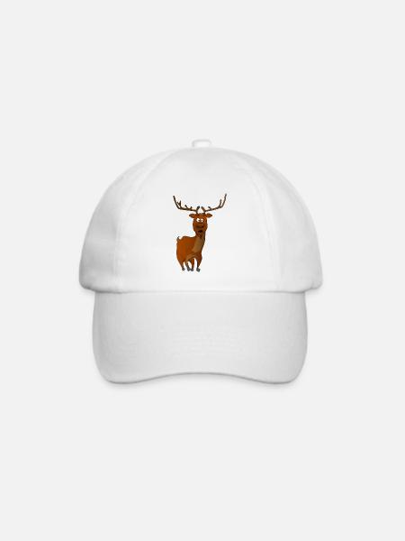 Rentier - Baseballkappe - Weiß/Weiß