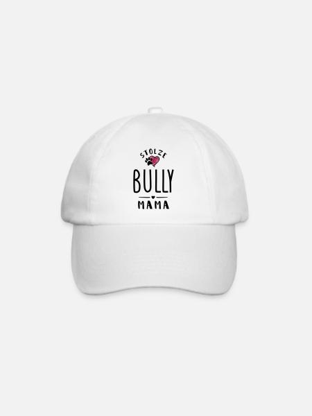 bully mama herz - Baseballkappe - Weiß/Weiß
