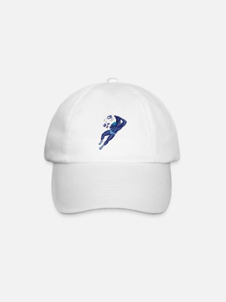 blaue Krähe - Baseballkappe - Weiß/Weiß