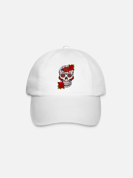 Skull Mexiko - Baseballkappe - Weiß/Weiß