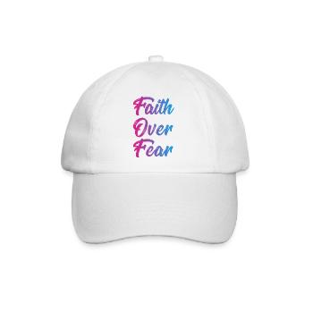 Faith over Fear - Baseballkappe - Weiß/Weiß - Vorne