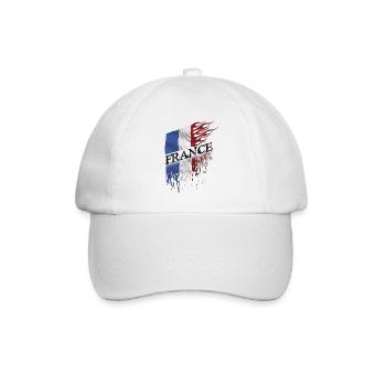 Frankreich - Baseballkappe - Weiß/Weiß - Vorne