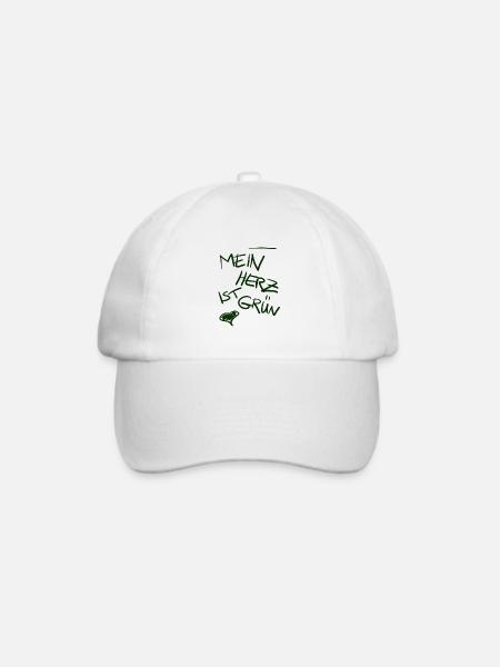 grün - Baseballkappe - Weiß/Weiß