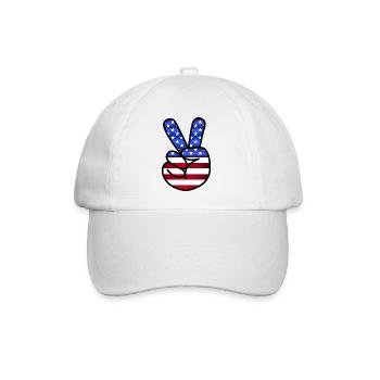 USA-Sammlung - Baseballkappe - Weiß/Weiß - Vorne