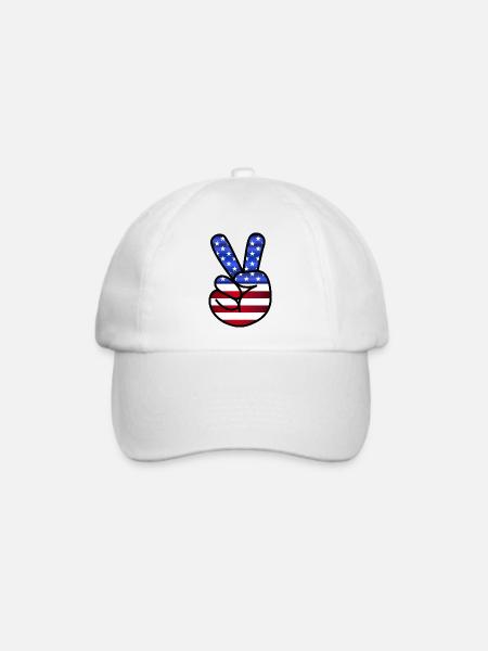 USA-Sammlung - Baseballkappe - Weiß/Weiß