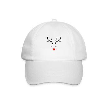 Weihnachtsrentier - Baseballkappe - Weiß/Weiß - Vorne