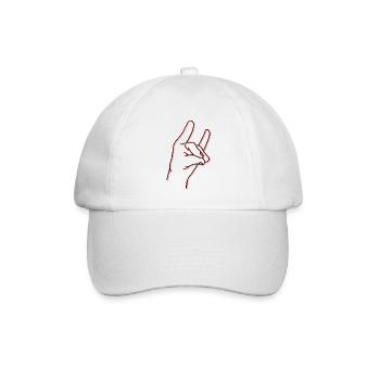 Handzeichen oder so - Baseballkappe - Weiß/Weiß - Vorne