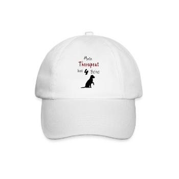 Therapeut Hund - Baseballkappe - Weiß/Weiß - Vorne