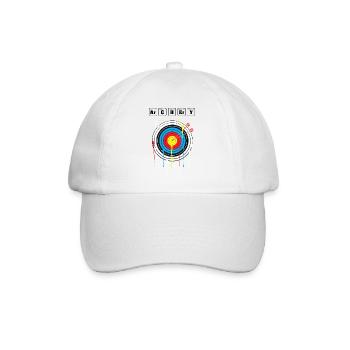 Bogenschütze Archery Vintage Periodensystem Pfeil - Baseballkappe - Weiß/Weiß - Vorne