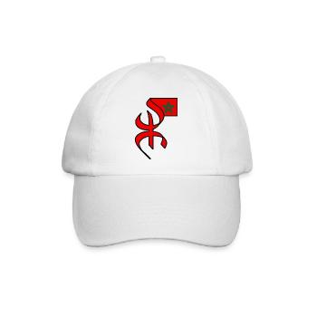 Amazigh Marokko - Baseballkappe - Weiß/Weiß - Vorne