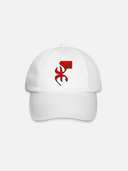 Amazigh Marokko - Baseballkappe - Weiß/Weiß