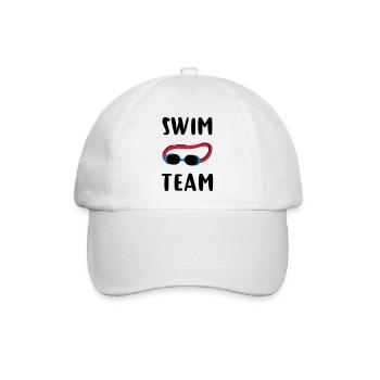 Schwimmteam - Baseballkappe - Weiß/Weiß - Vorne