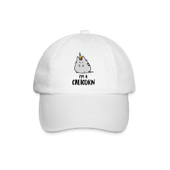 I m a Caticorn - Baseballkappe - Weiß/Weiß - Vorne