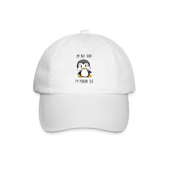 I'm not short, I'm penguin size - Baseballkappe - Weiß/Weiß - Vorne