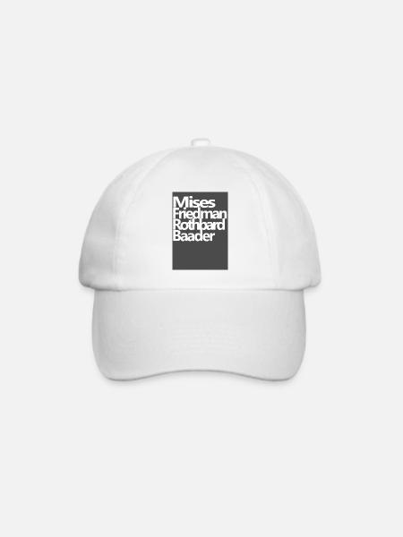 Mises Friedman Rothbard Baader - Baseballkappe - Weiß/Weiß