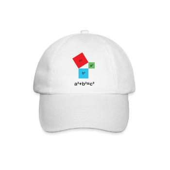 Satz des Pythagoras - Baseballkappe - Weiß/Weiß - Vorne