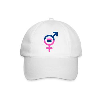 Gleichstellung von Männern und Frauen - Baseballkappe - Weiß/Weiß - Vorne