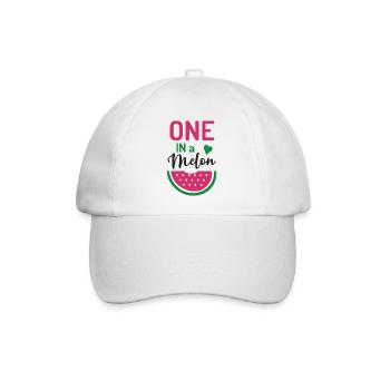 Eins in einer Melone - Baseballkappe - Weiß/Weiß - Vorne