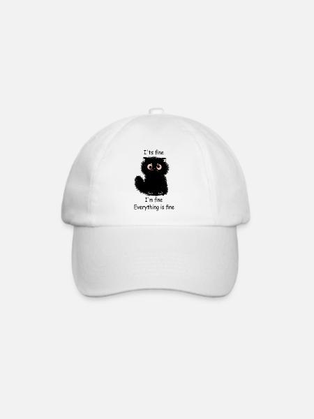 Cute Kitty - Baseballkappe - Weiß/Weiß