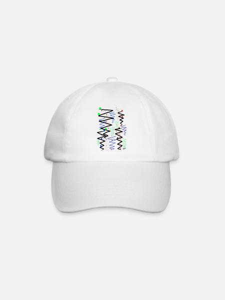 Bunte Reiseziele. - Baseballkappe - Weiß/Weiß