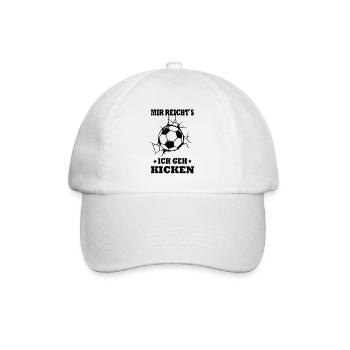 Fußball T-Shirt für Fußballer & Kicker - Baseballkappe - Weiß/Weiß - Vorne