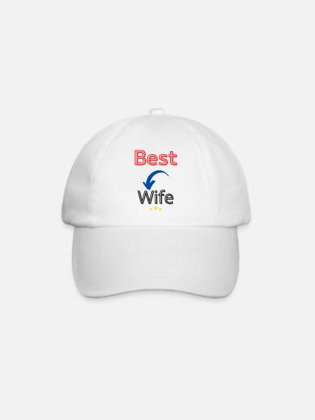 Beste Ehefrau / Beste Frau - Baseballkappe - Weiß/Weiß
