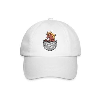 Cool Islandpferde Pferdeliebe Pferde Pferdefan - Baseballkappe - Weiß/Weiß - Vorne