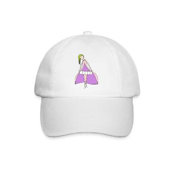 Fuchsie Puppe - Baseballkappe - Weiß/Weiß - Vorne