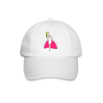 Fuchsie Puppe - Baseballkappe - Weiß/Weiß - Vorne