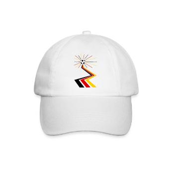 Deutschland Fußball Fanshirt - Baseballkappe - Weiß/Weiß - Vorne