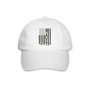 Armee Militär Marine Soldat Freiheit Tarnung - Baseballkappe - Weiß/Weiß - Vorne